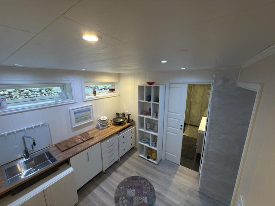 Kitchen or kitchenette, dishwasher