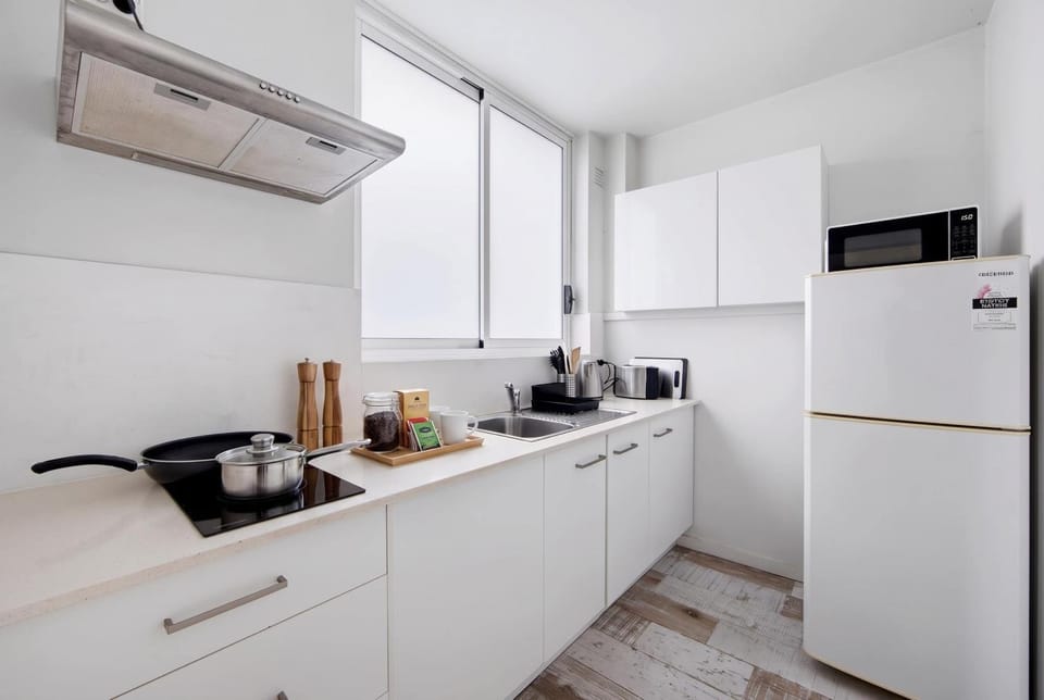 Kitchen or kitchenette, toaster