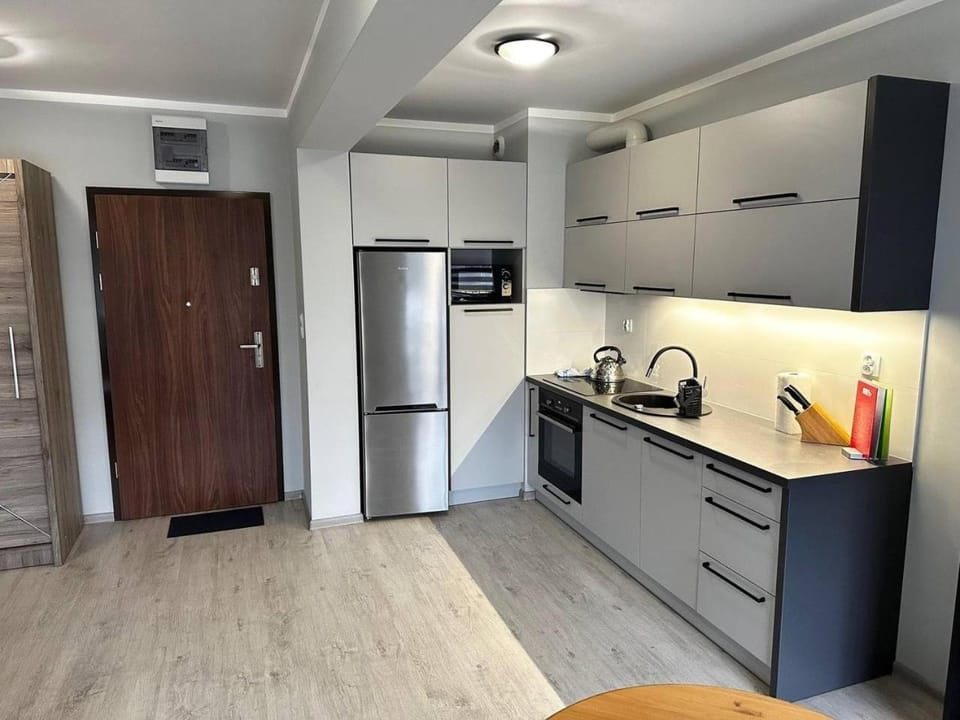 Coffee/tea facilities, Kitchen or kitchenette, oven, stove