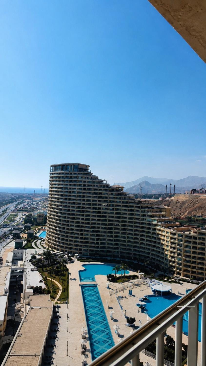 Property building, Day, Natural landscape, Bird's eye view, View (from property/room), Balcony/Terrace, City view, Mountain view, Pool view, Swimming pool