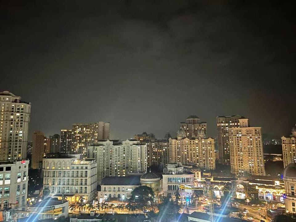 Night, City view, Location