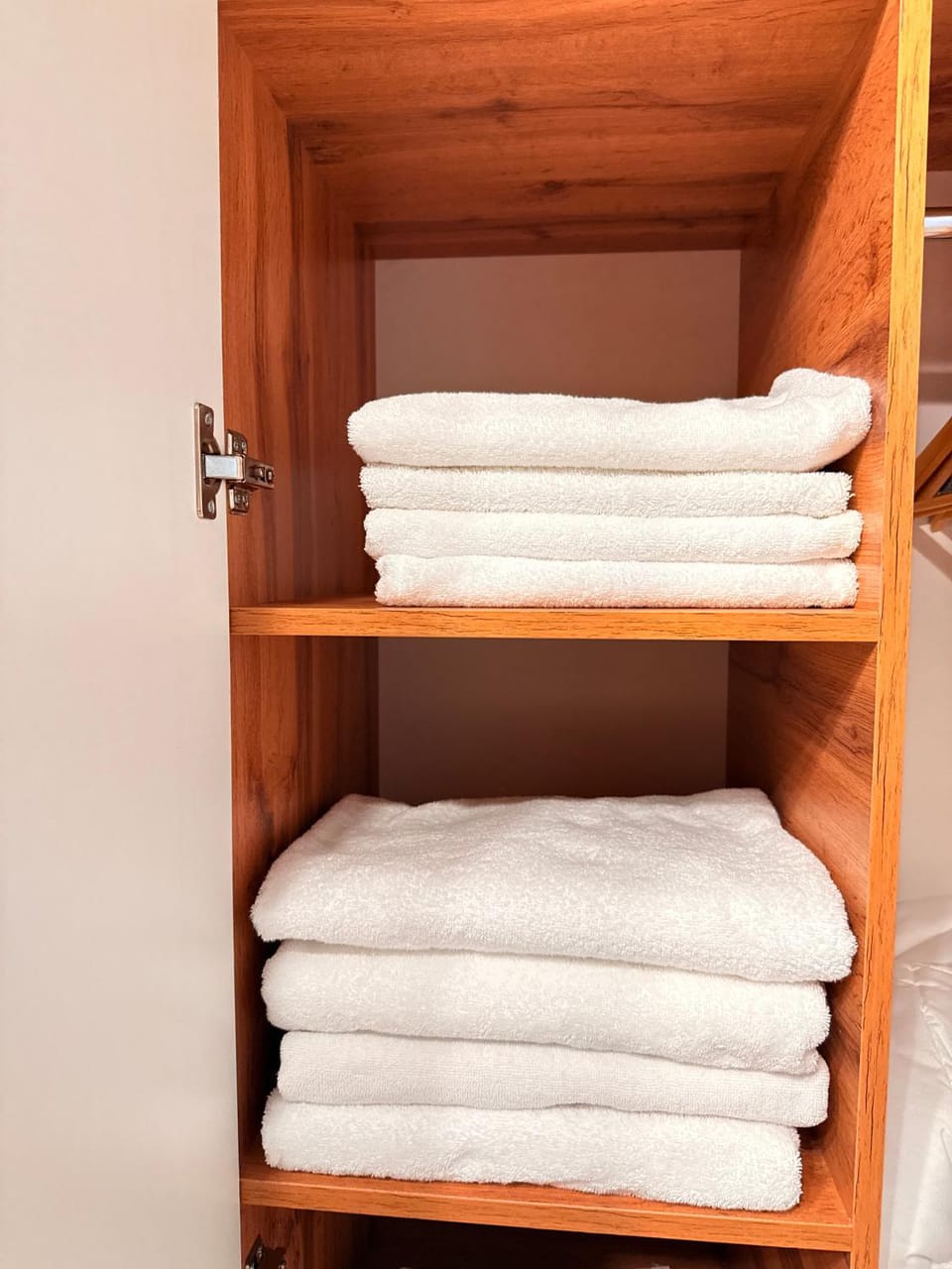 Bed, Photo of the whole room, Bedroom, towels, wardrobe