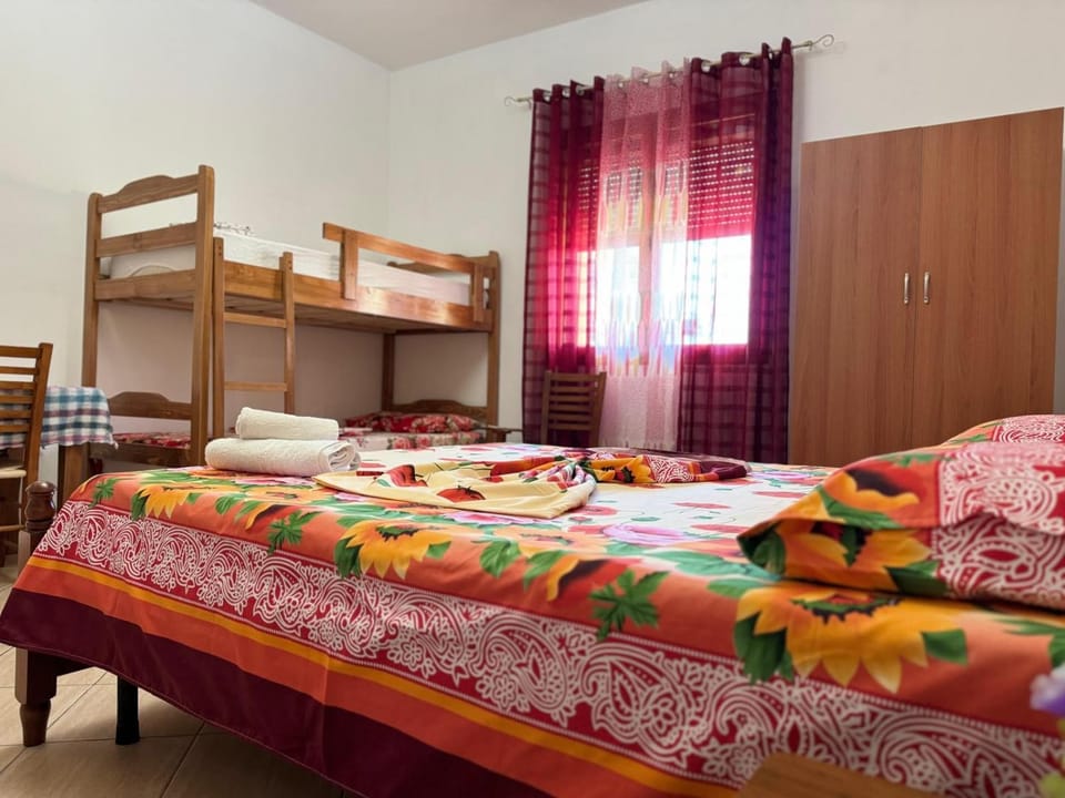 Bed, Photo of the whole room, Bedroom, bunk bed, wardrobe