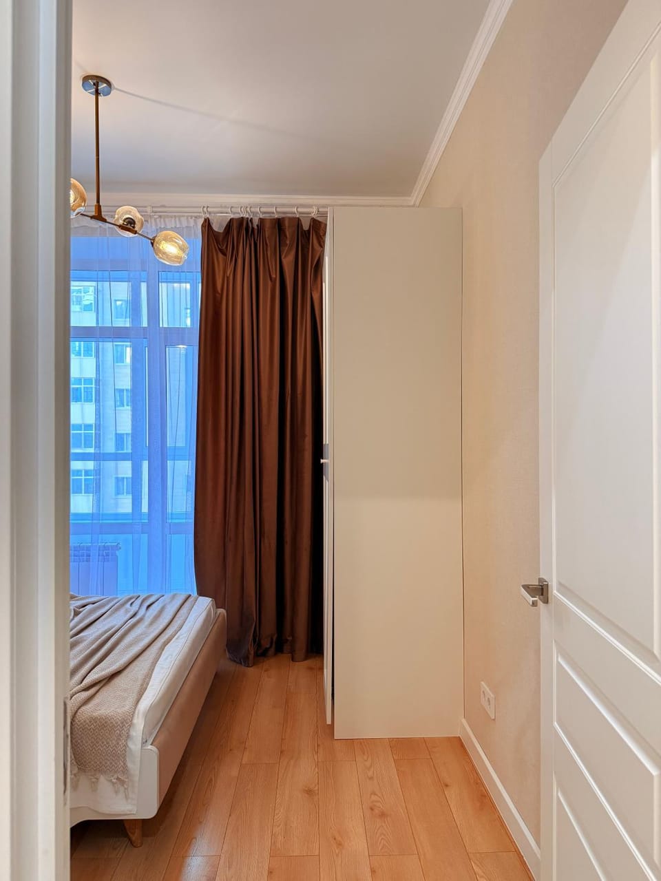 Bed, Photo of the whole room, Bedroom, wardrobe