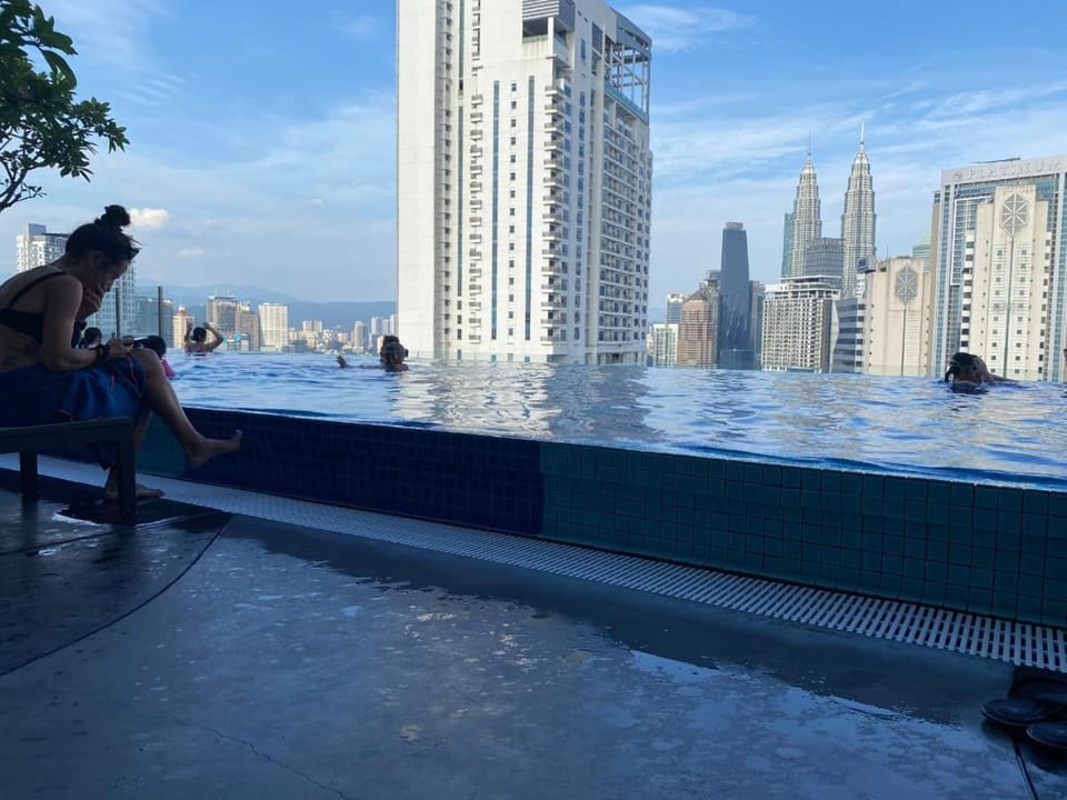 Day, Balcony/Terrace, City view, Swimming pool, group of guests