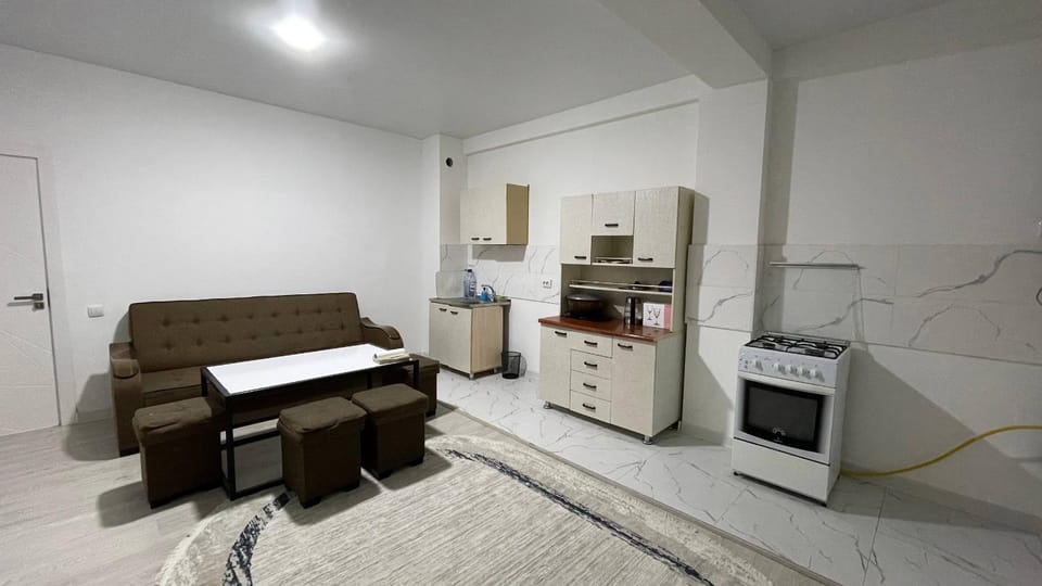 Kitchen or kitchenette, Living room, Dining area, oven