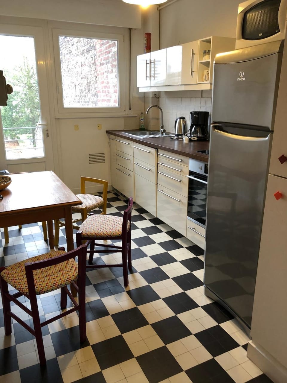 Kitchen or kitchenette, oven, stove, toaster