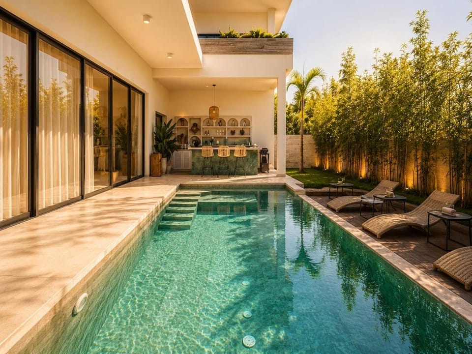 Patio, Day, Garden, Pool view