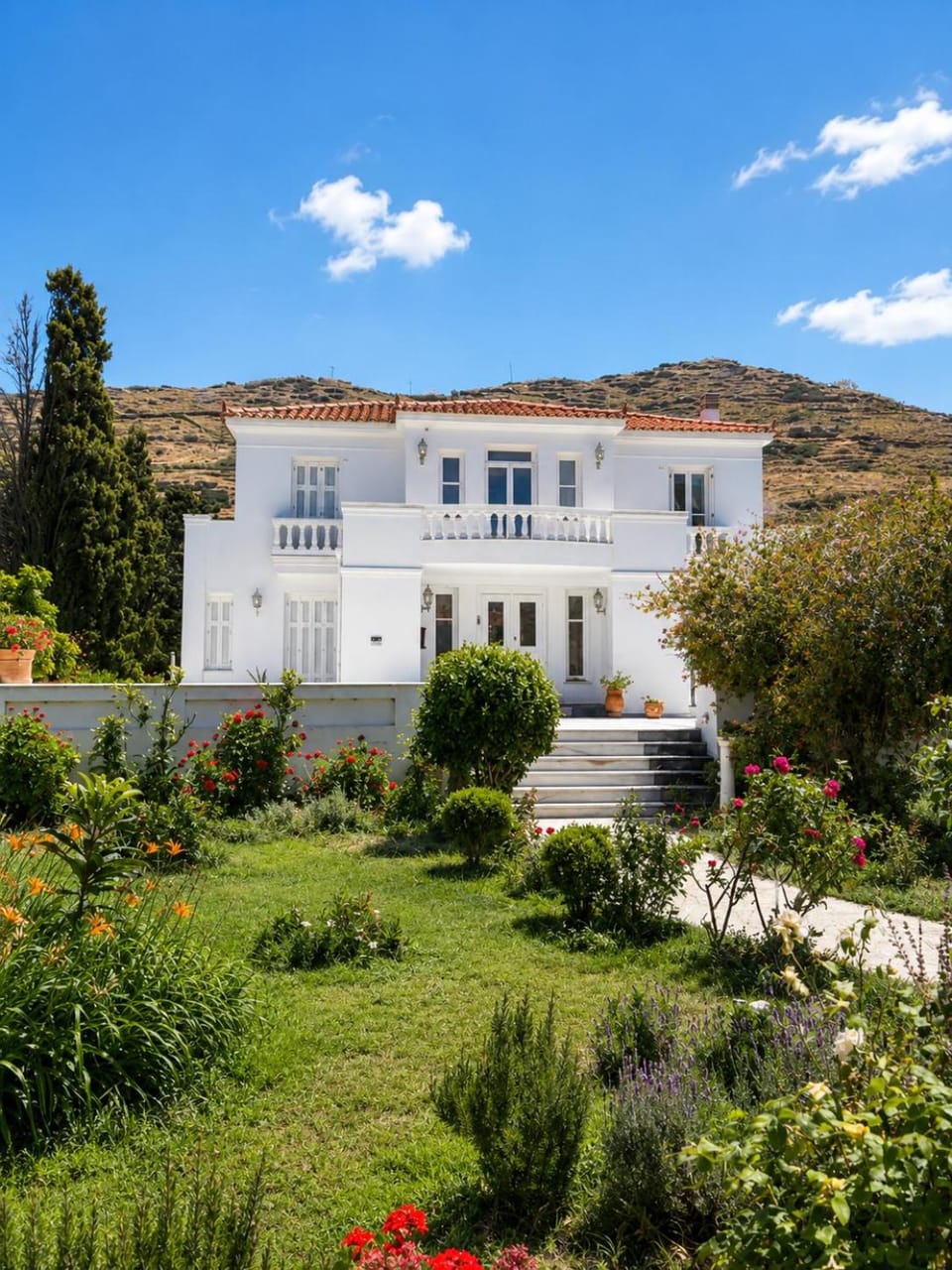 Spring, Garden, Mountain view