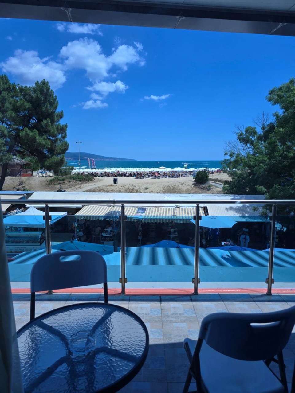 View (from property/room), Balcony/Terrace, Seating area, Sea view