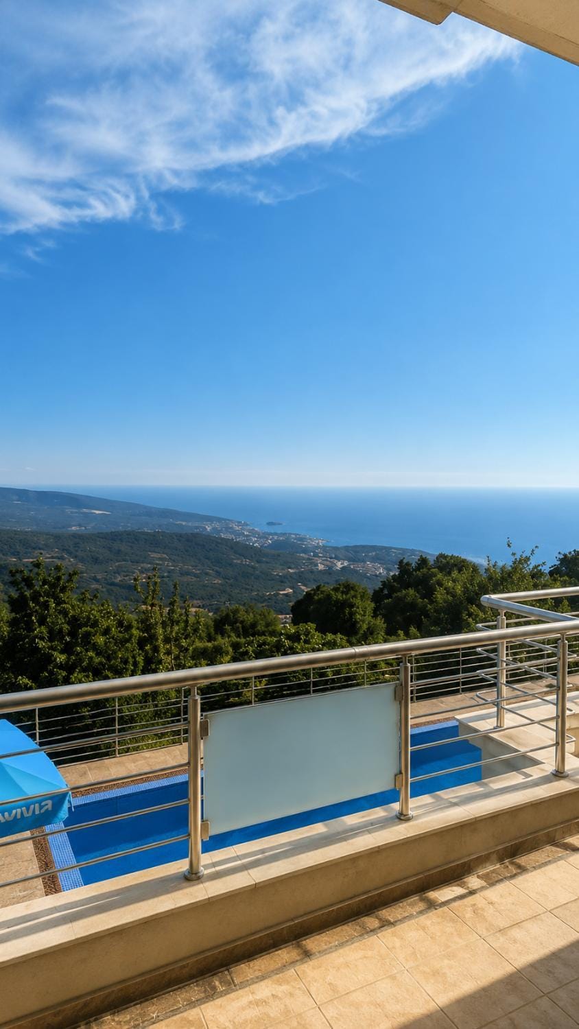Natural landscape, View (from property/room), Balcony/Terrace, Mountain view, Pool view, Sea view, Swimming pool
