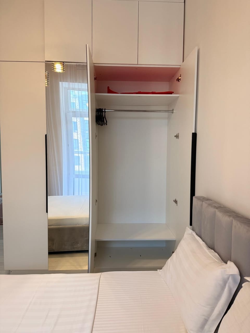 Bed, Photo of the whole room, Bedroom, bunk bed, wardrobe
