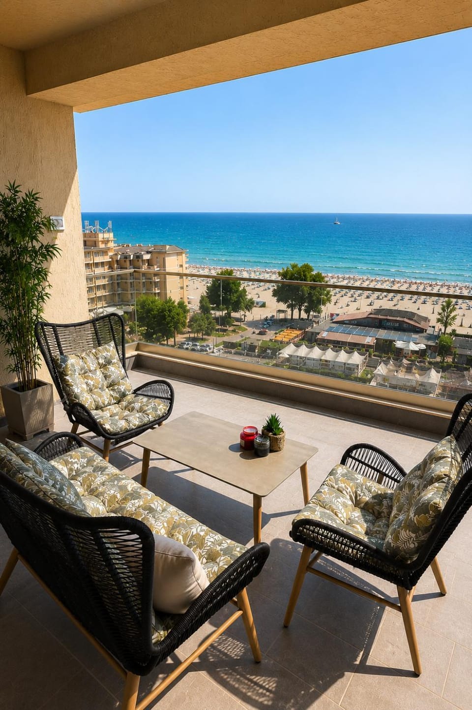 View (from property/room), Balcony/Terrace, Beach, Sea view