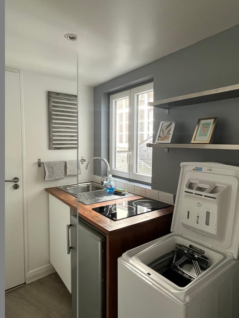 Kitchen or kitchenette, pet friendly, stove, washing machine