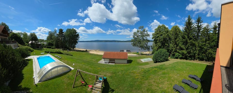 Natural landscape, Lake view, Pool view, Swimming pool, sunbed