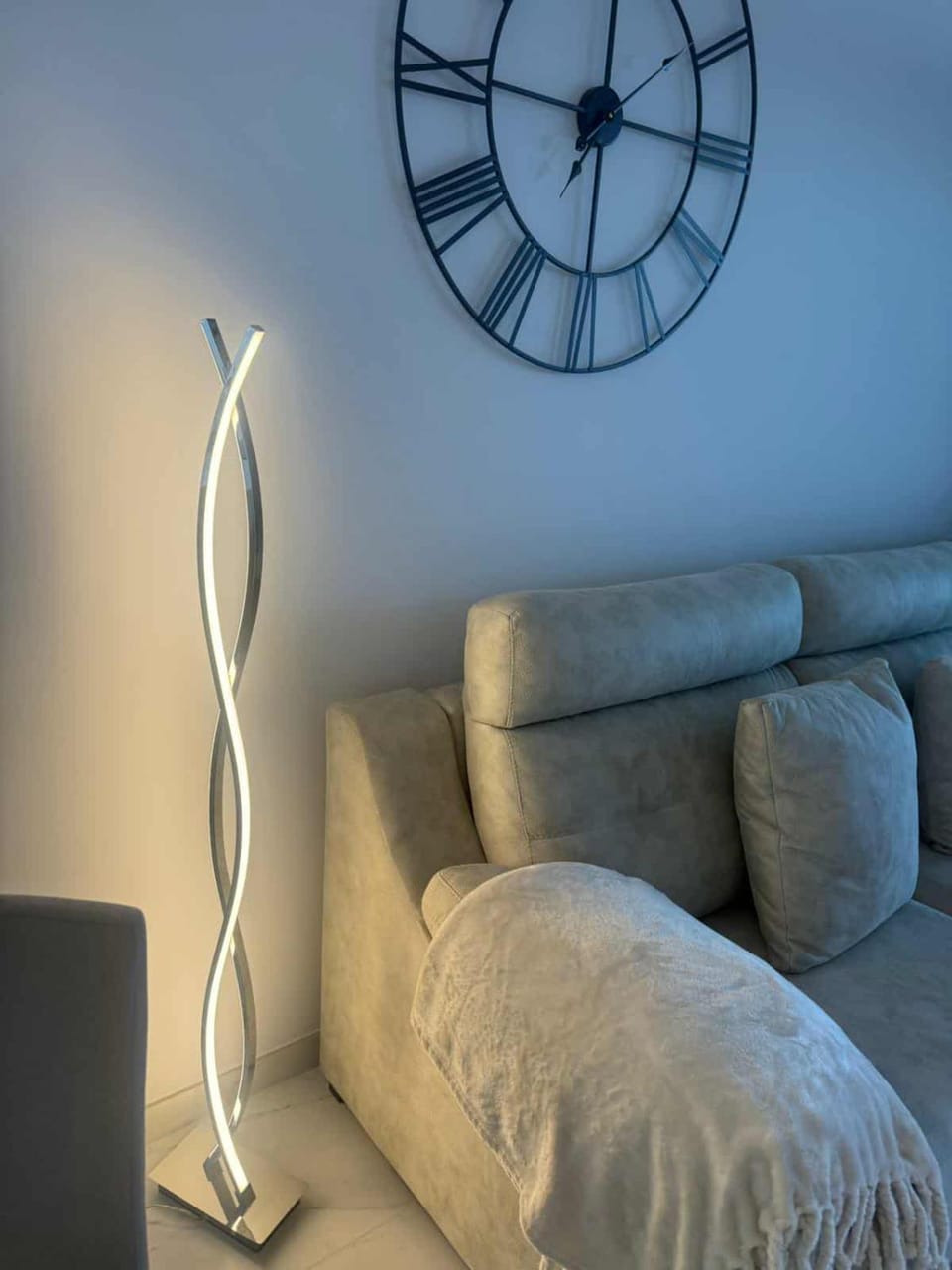 Bed, Living room, Seating area
