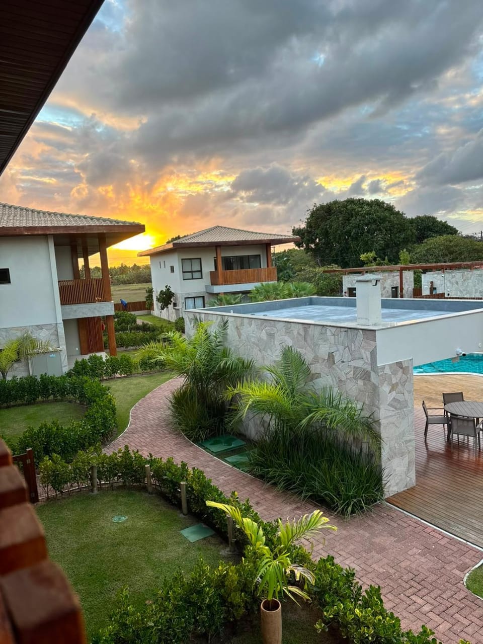Natural landscape, Garden view, Pool view, Sunset