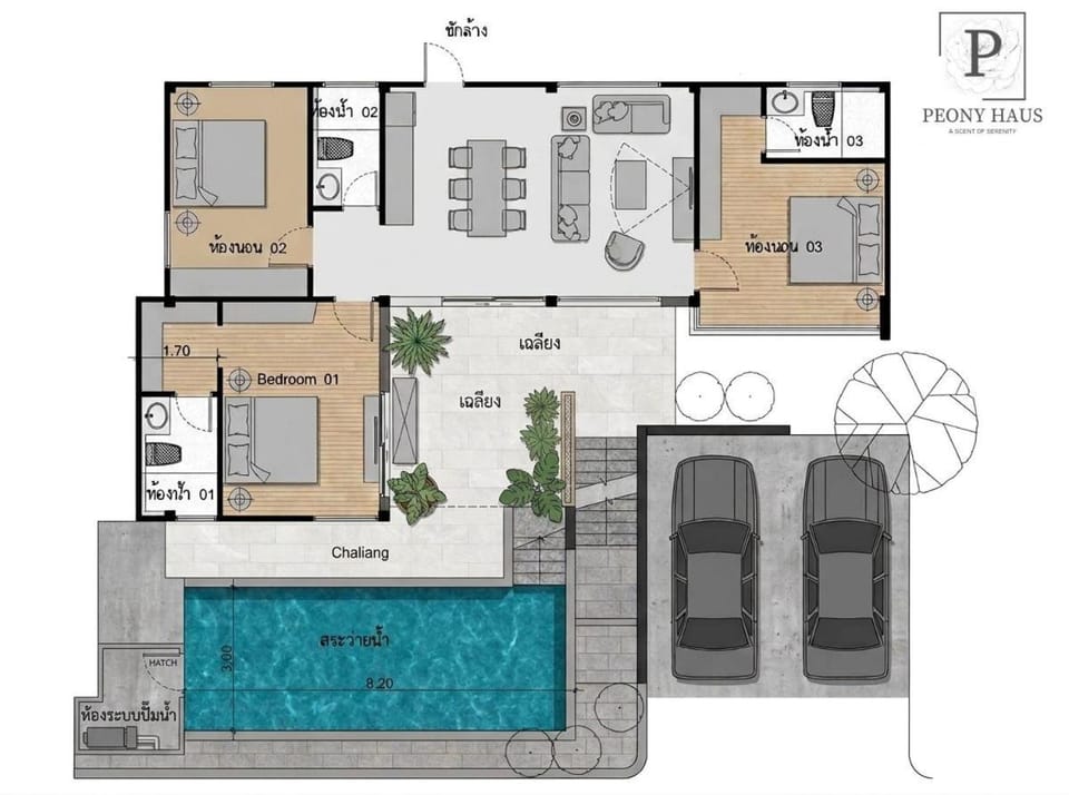 Peony Haus Pool Villa Hatyai Villa in Thailand