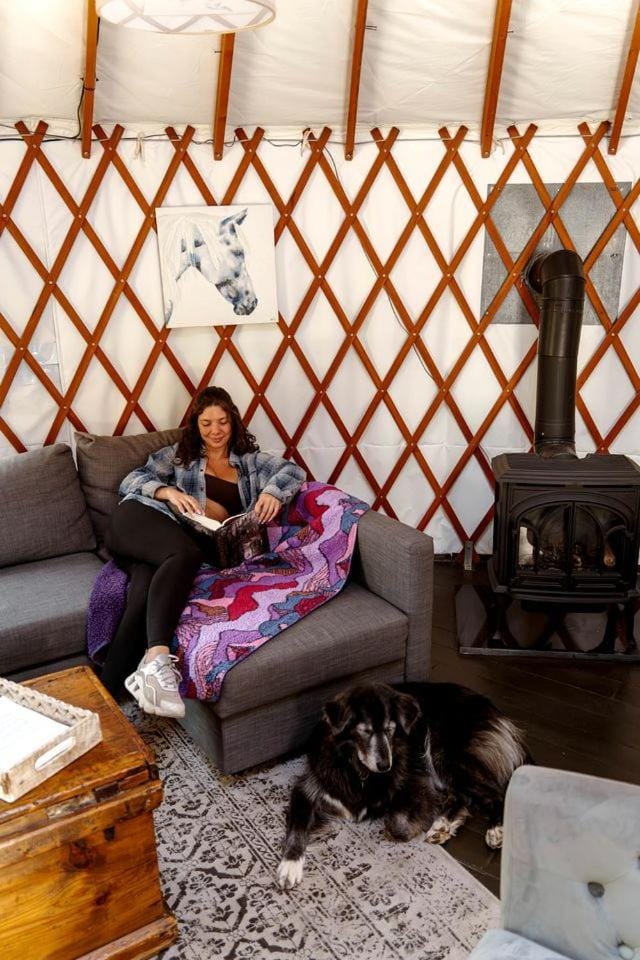 Modern Solar Powered Yurt Fully Equipped in Basalt, Colorado Luxury tent in Eagle County
