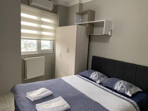 Bed, Bedroom, internet, towels, wardrobe, air conditioner