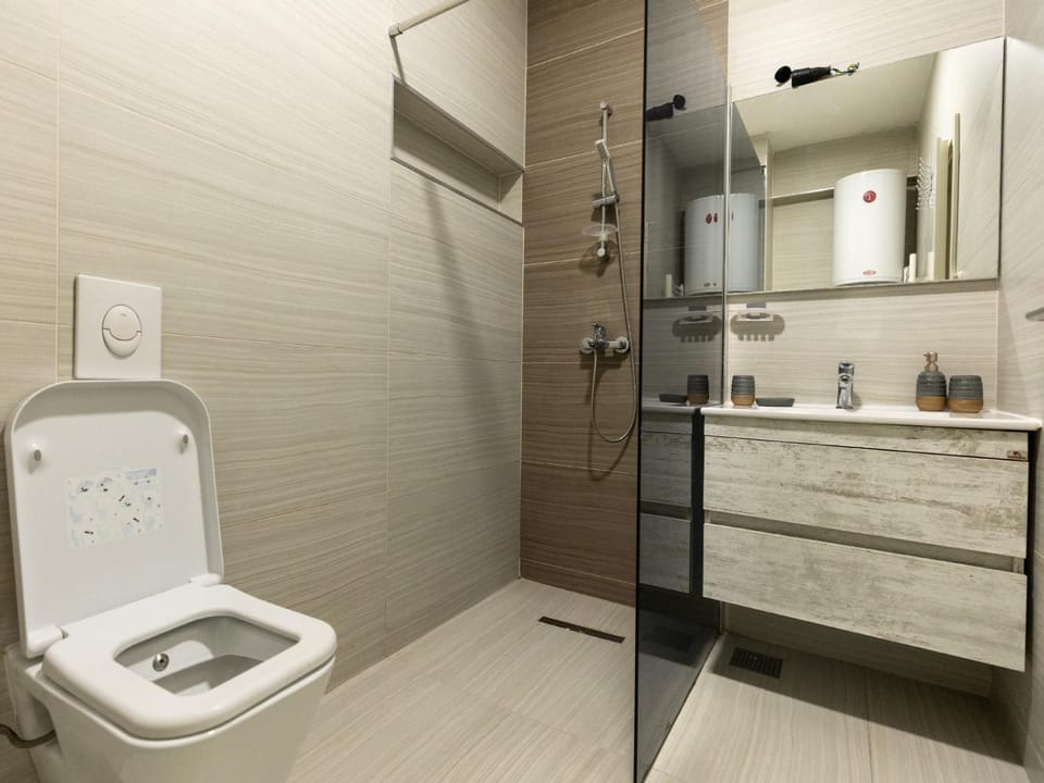 Shower, Toilet, Bathroom, towels