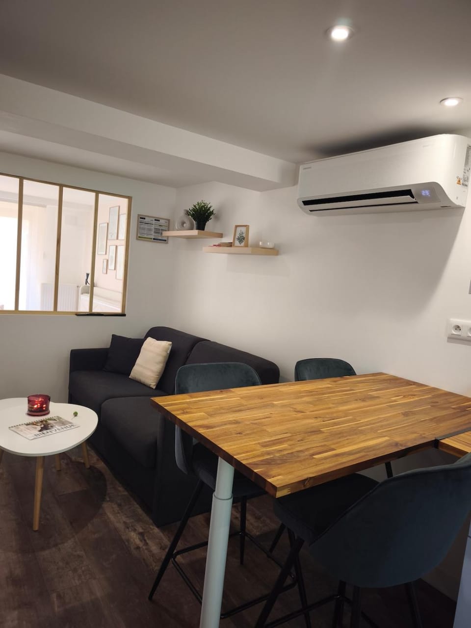 Living room, Dining area, air conditioner
