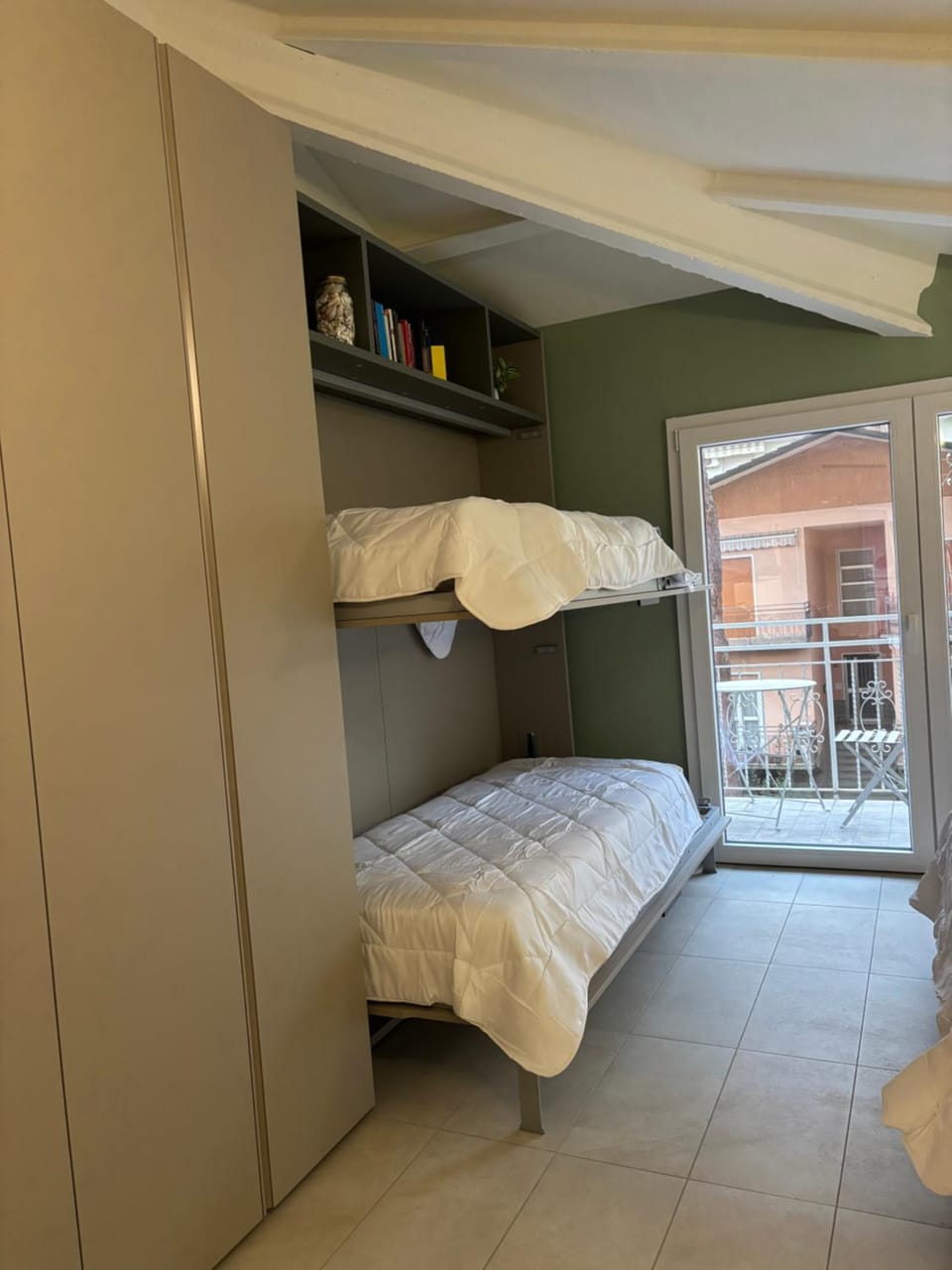 bunk bed, wardrobe