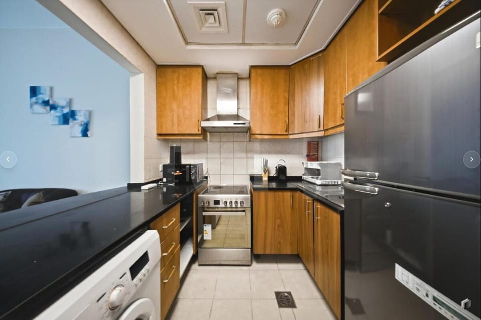 Kitchen or kitchenette, oven, stove, toaster
