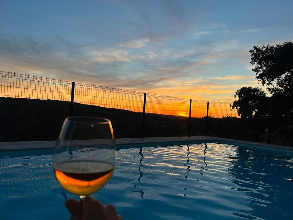 Pool view, Sunset