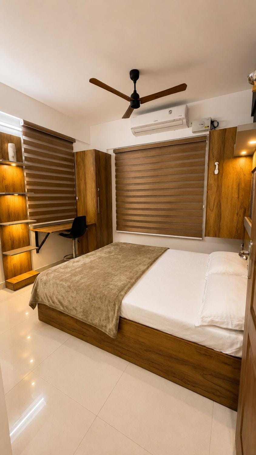 Bed, Bedroom, wardrobe