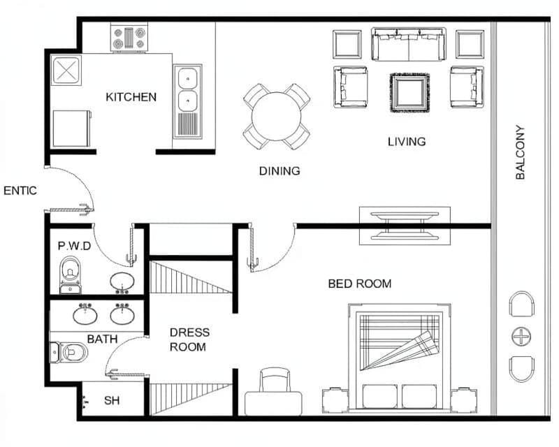 Stayshort - Prime 1 Bedroom Sleeps 2 in Palm Jumeirah Apartment in Dubai