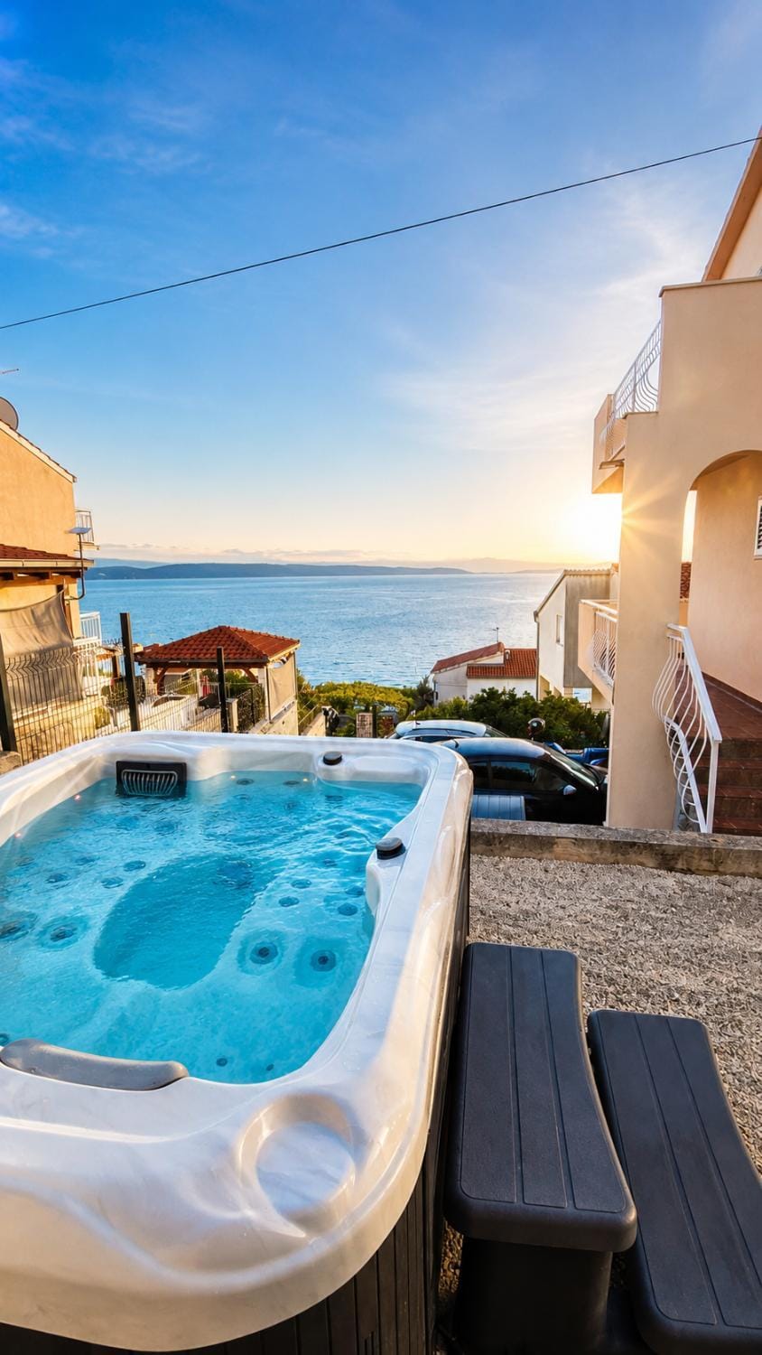 Villa Starlight Okrug Panoramic Sea View & Jacuzzi Villa in Okrug Gornji