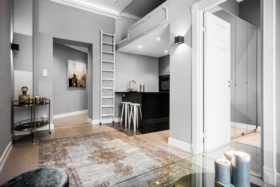 Kitchen or kitchenette, Living room, Photo of the whole room, Dining area, Bedroom, bunk bed, wardrobe, kitchen