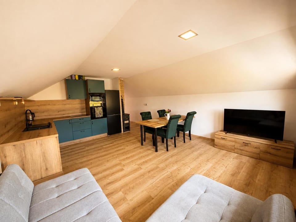 TV and multimedia, Kitchen or kitchenette, Living room, Seating area, Dining area, oven, stove