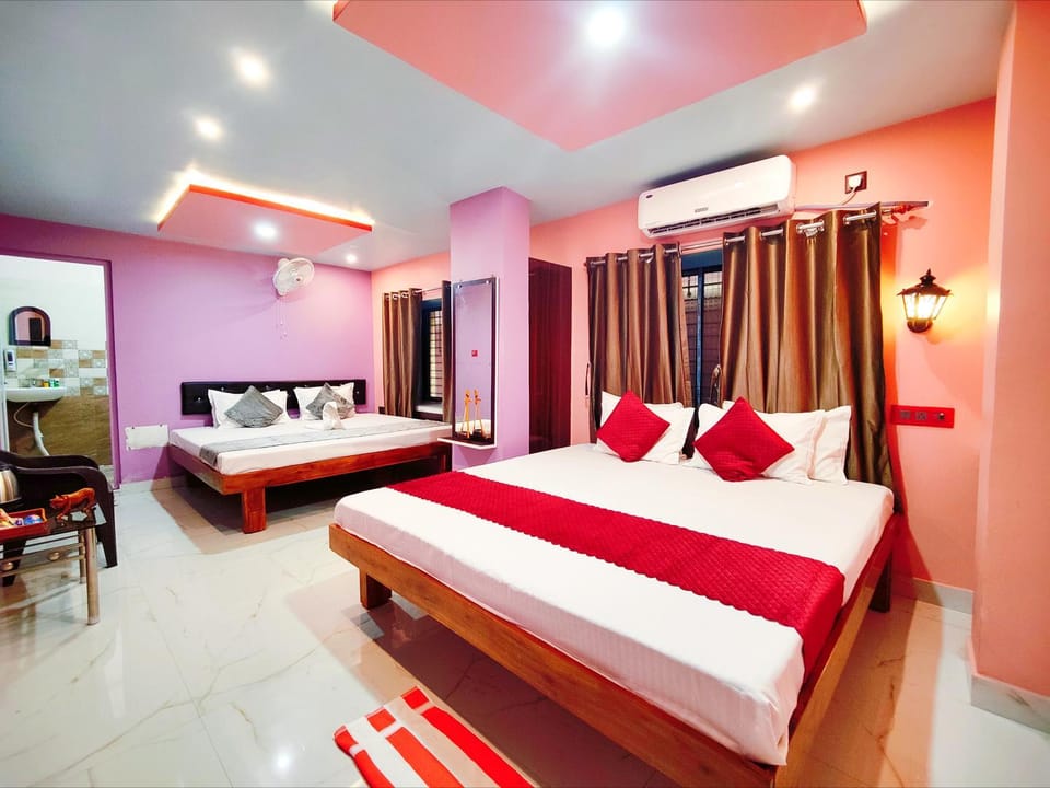 Bed, Living room, Photo of the whole room, Seating area, Bedroom, air conditioner
