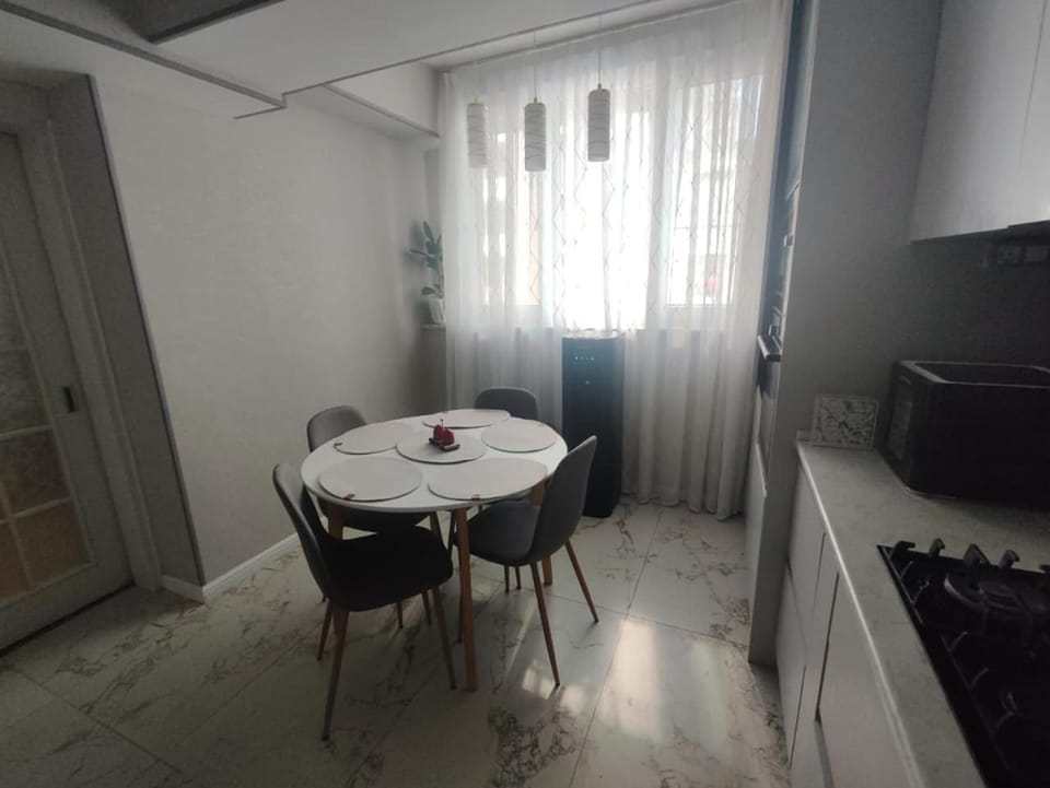 Kitchen or kitchenette, Dining area, stove