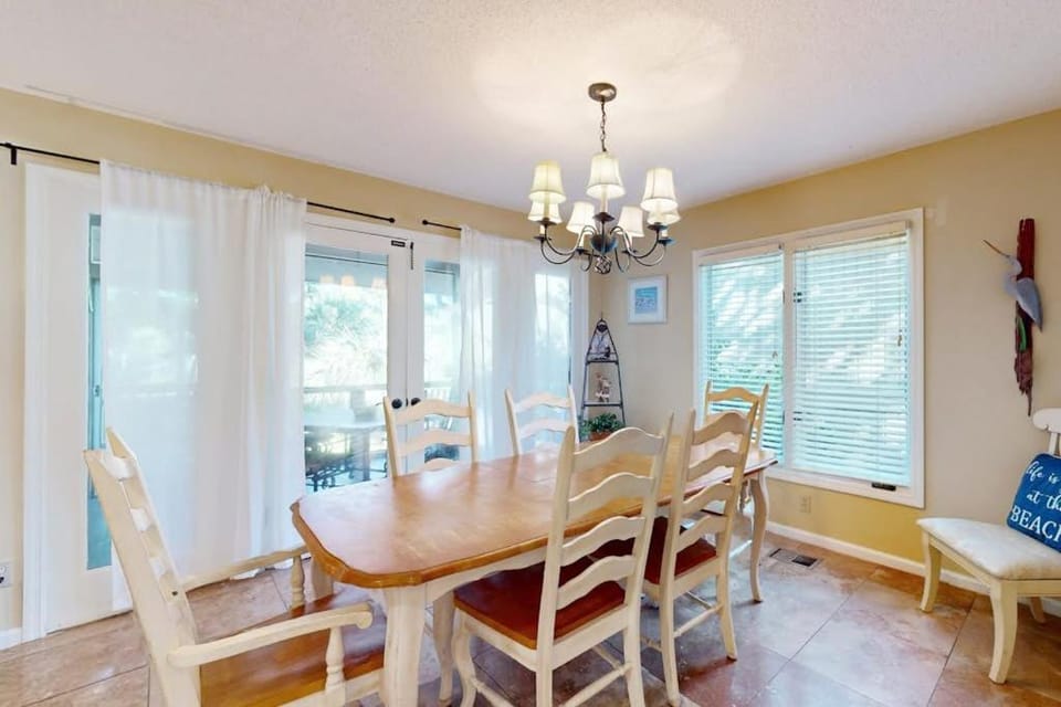 Two King Bed Suites Dog-friendly gem with pool game room & golf course views - walk to beach House in Hilton Head Island