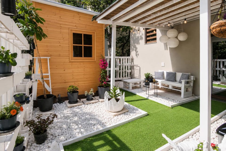 Spring, Garden, Seating area, Garden view