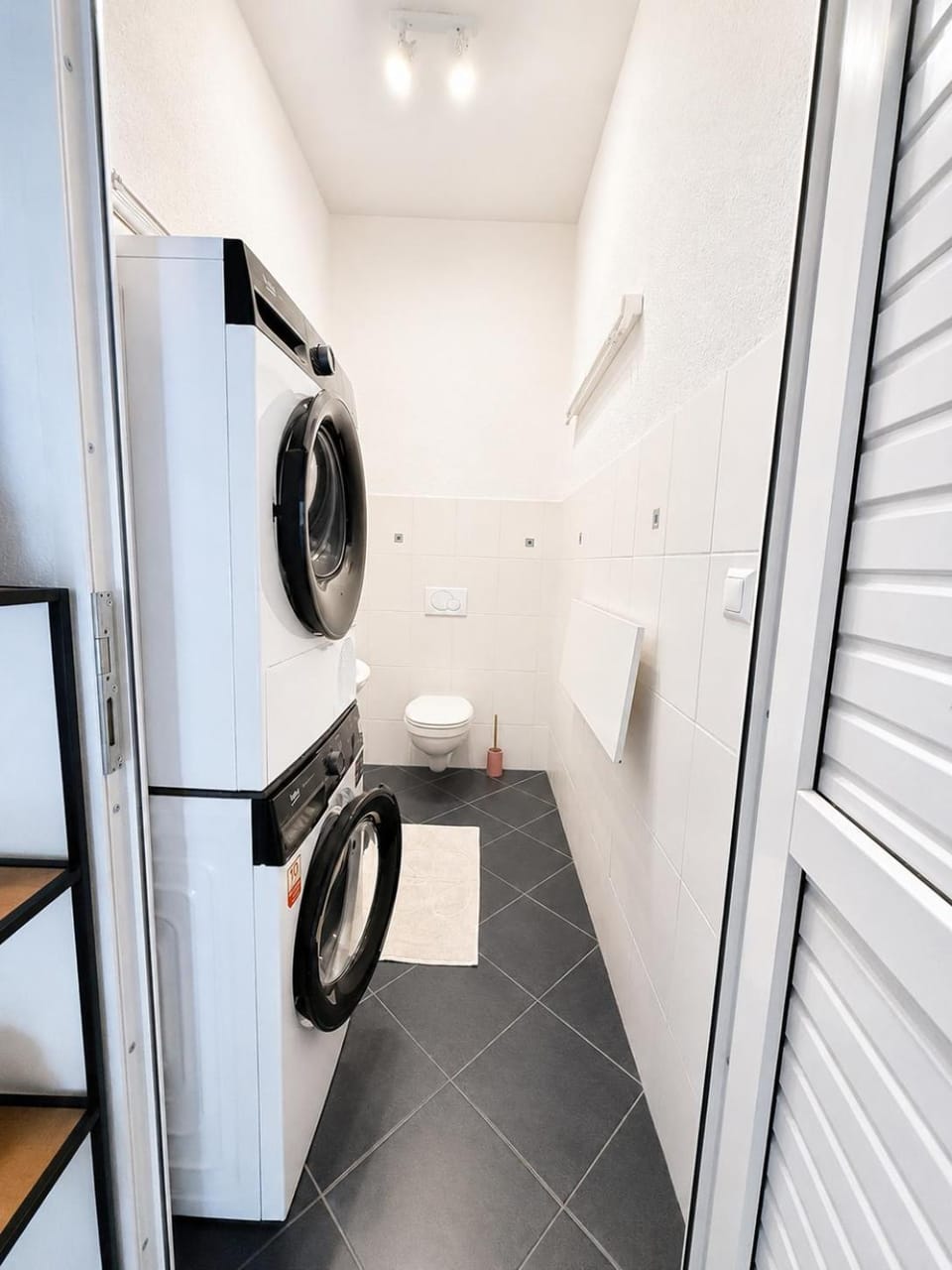 Toilet, washing machine, dryer