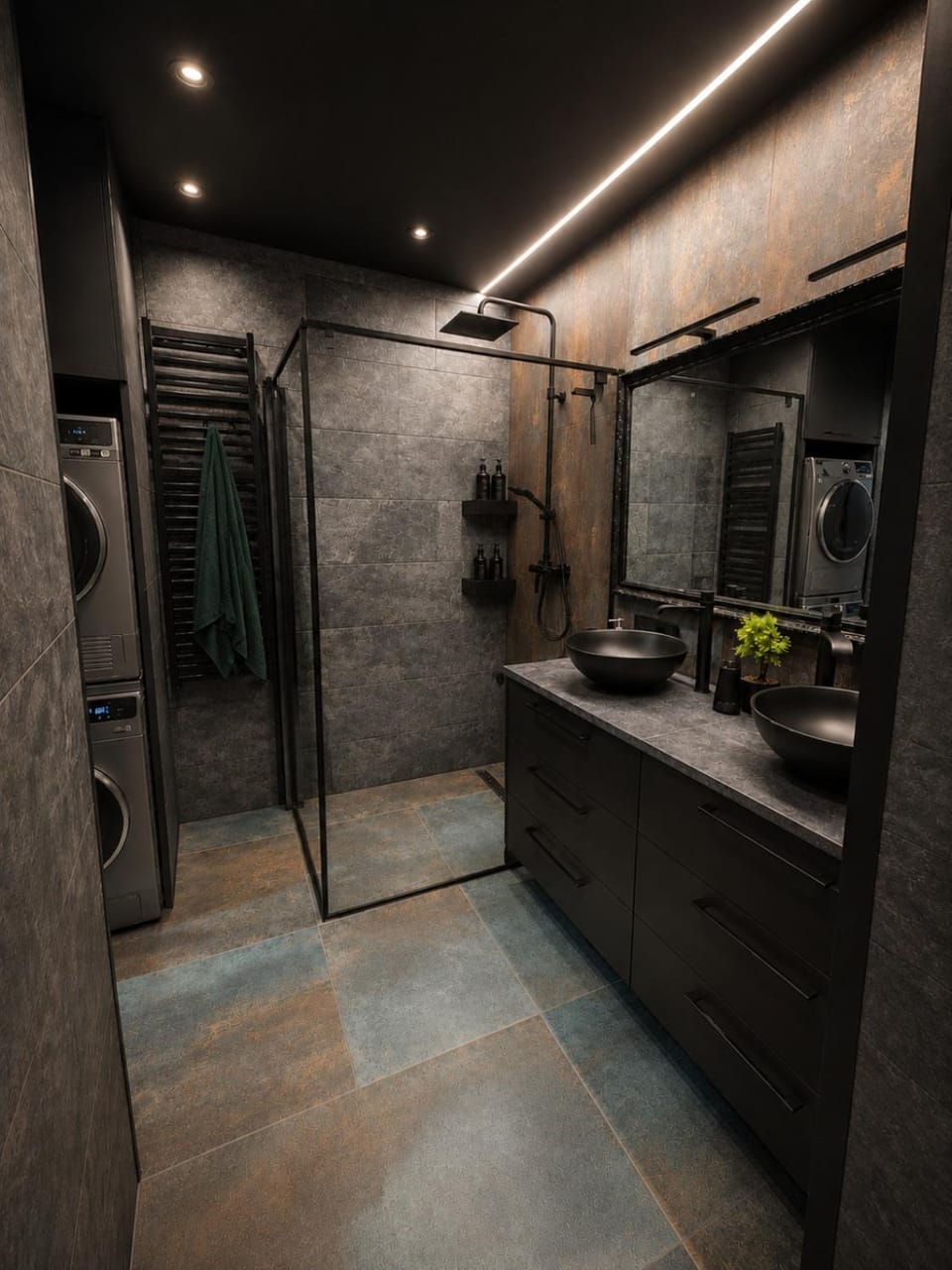 Shower, Bathroom, towels