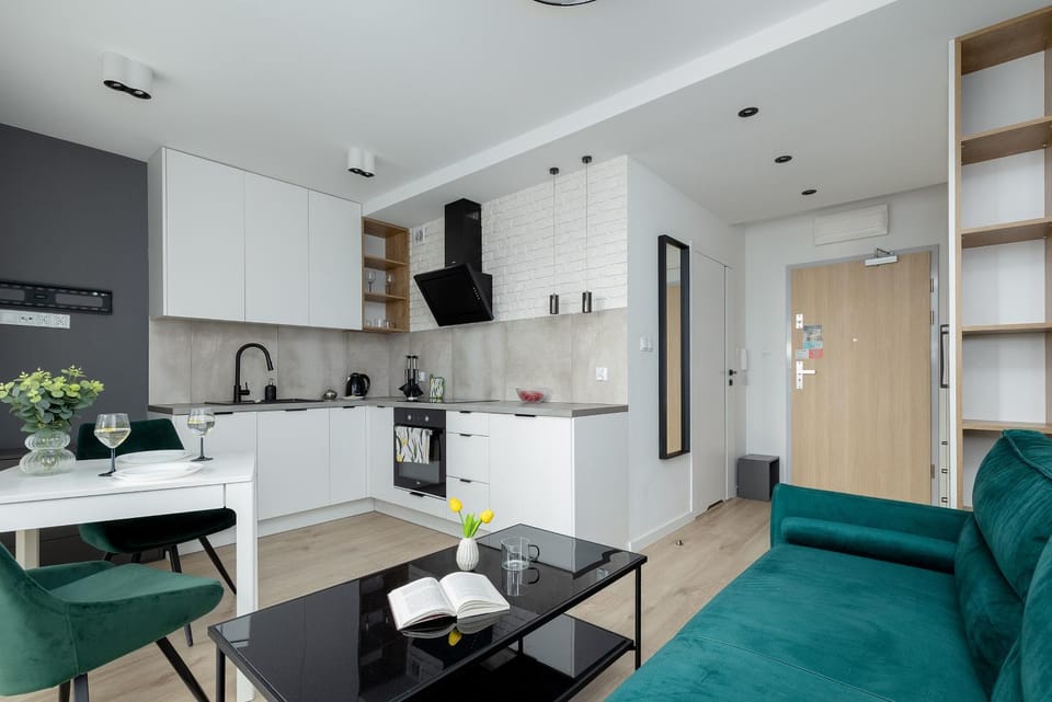 Kitchen or kitchenette, Living room, Seating area, Dining area, oven, stove