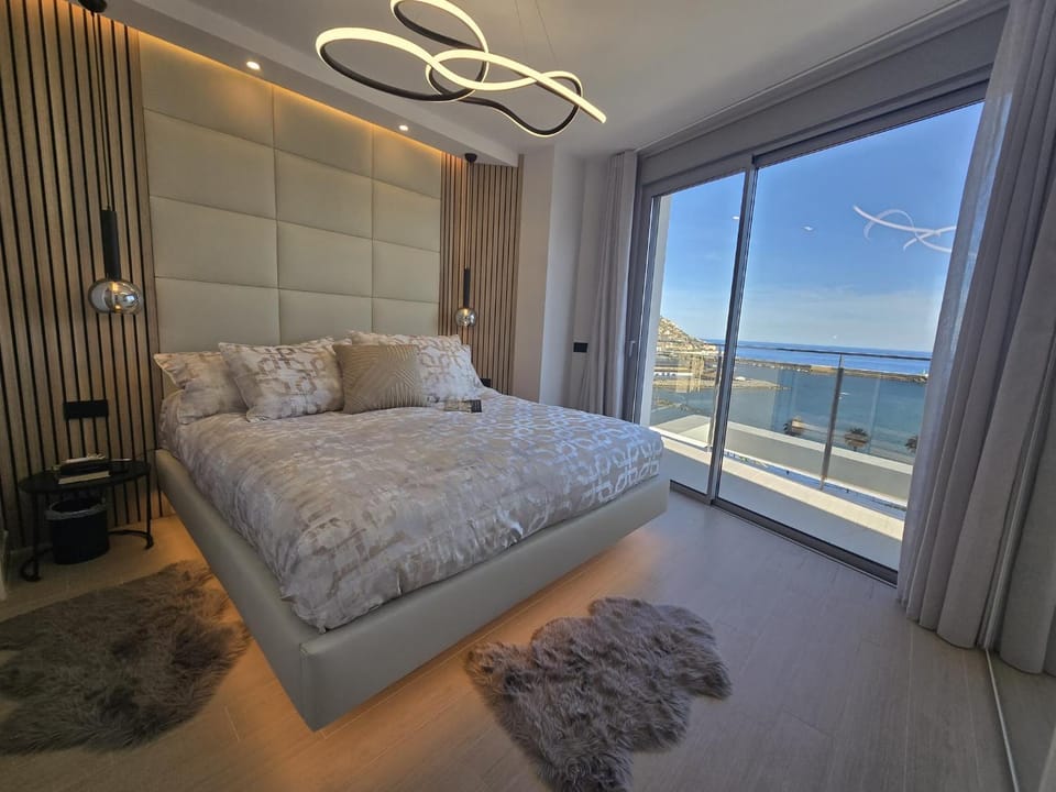 Natural landscape, Bedroom, Sea view