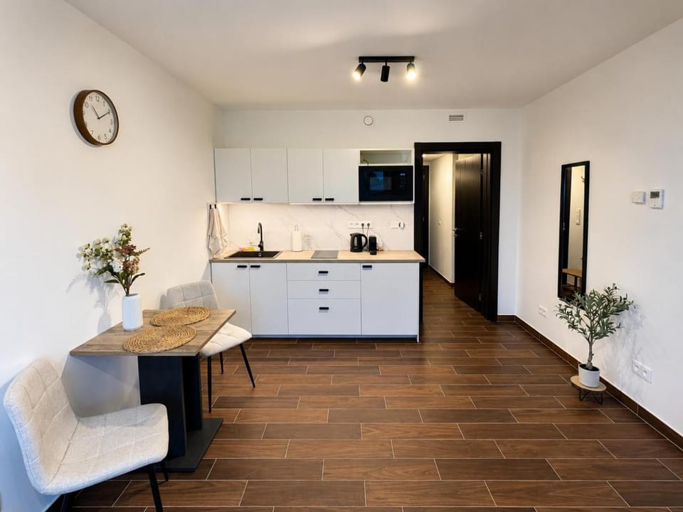 Kitchen or kitchenette, Dining area, stove