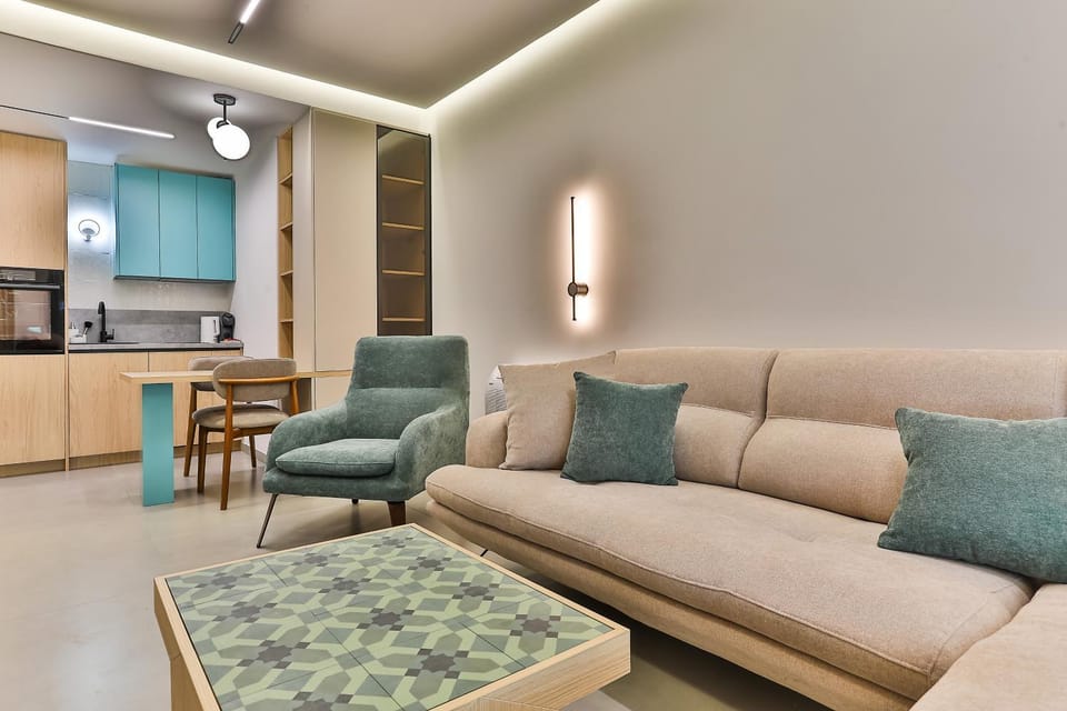 Kitchen or kitchenette, Living room