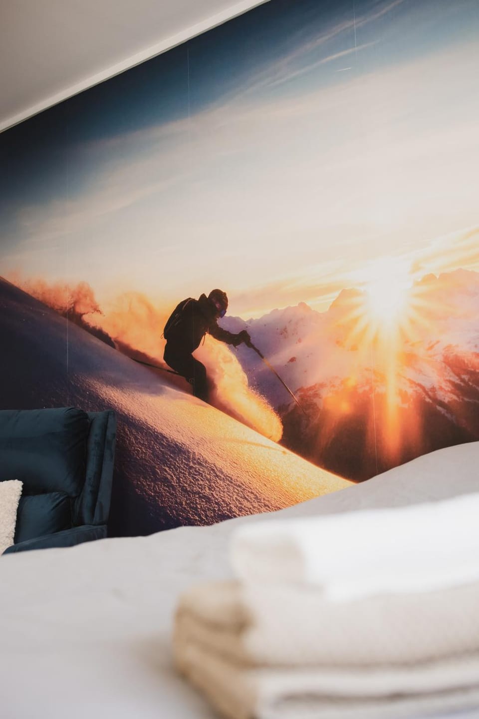 Bed, Bedroom, Sunset