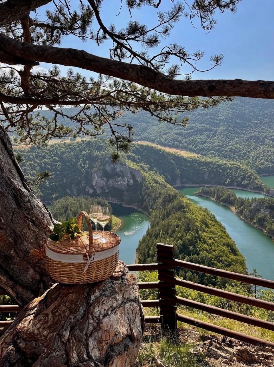 Nearby landmark, Natural landscape, Mountain view, River view