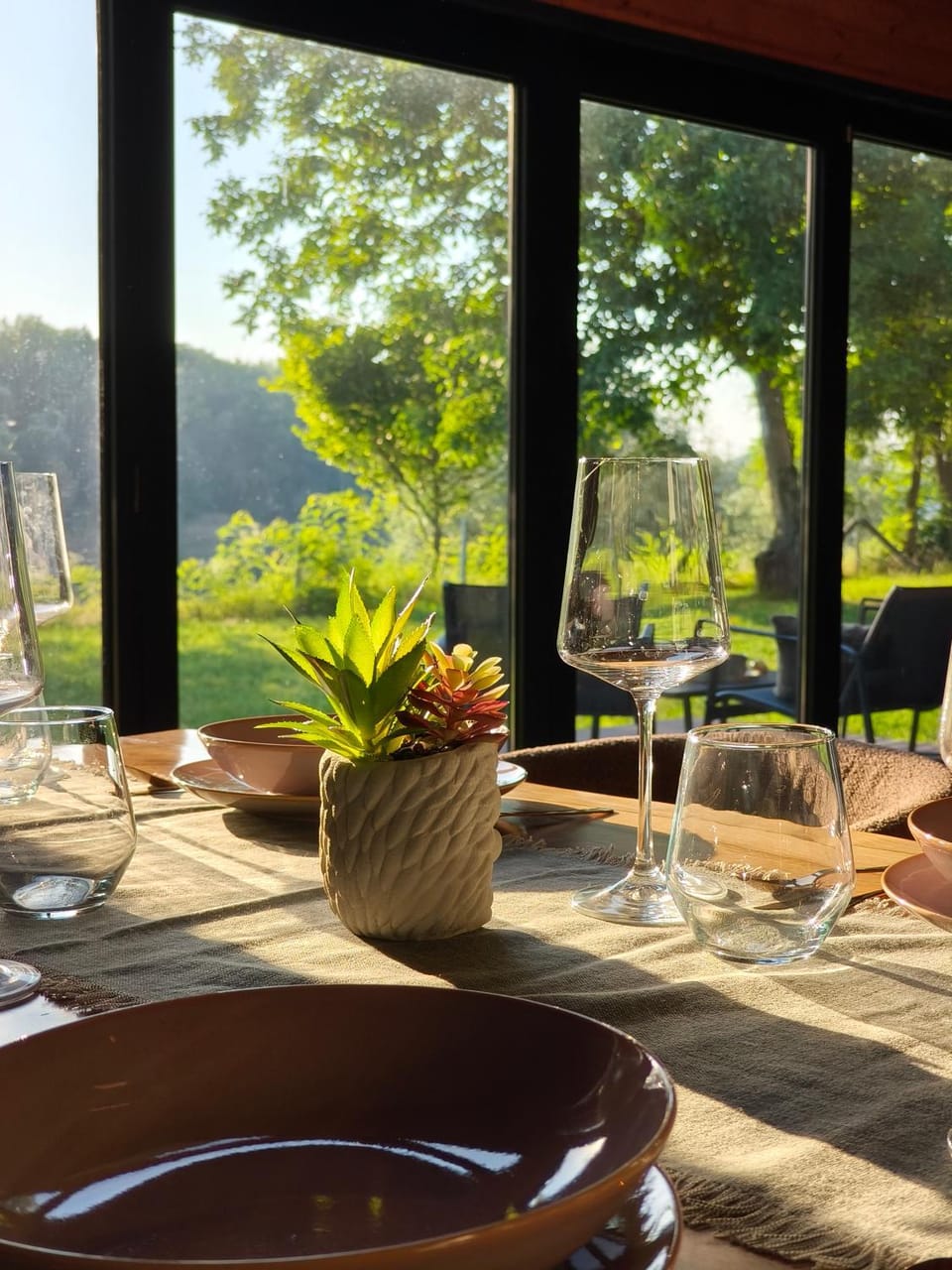 Natural landscape, Dining area, Garden view