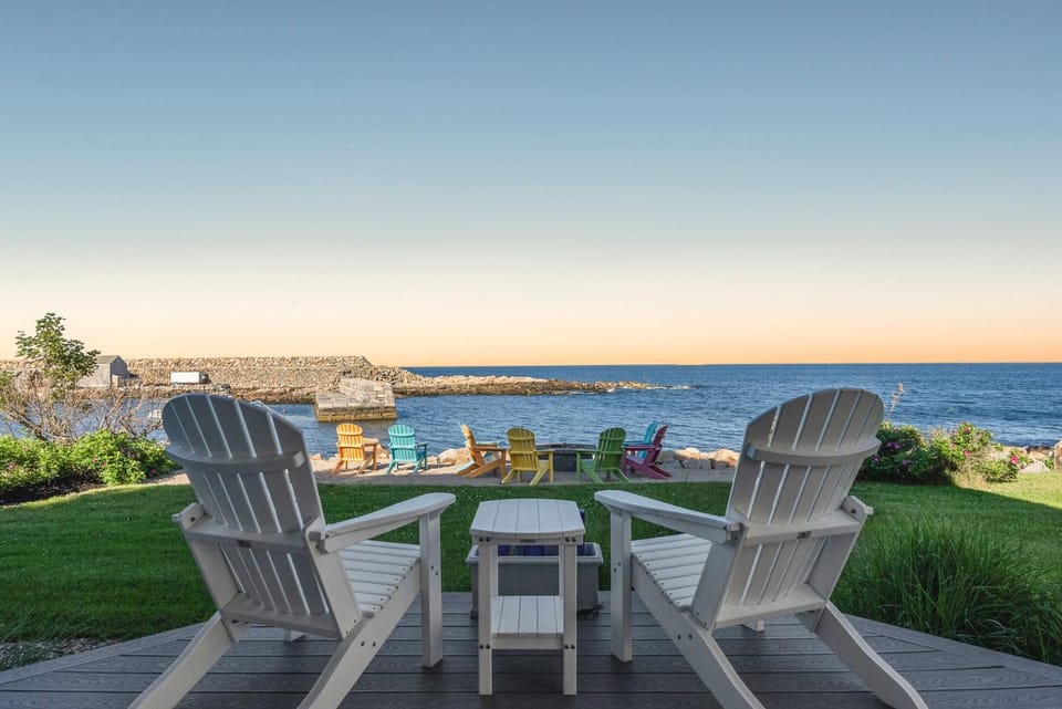 Sunrise on the Cove House in Rockport