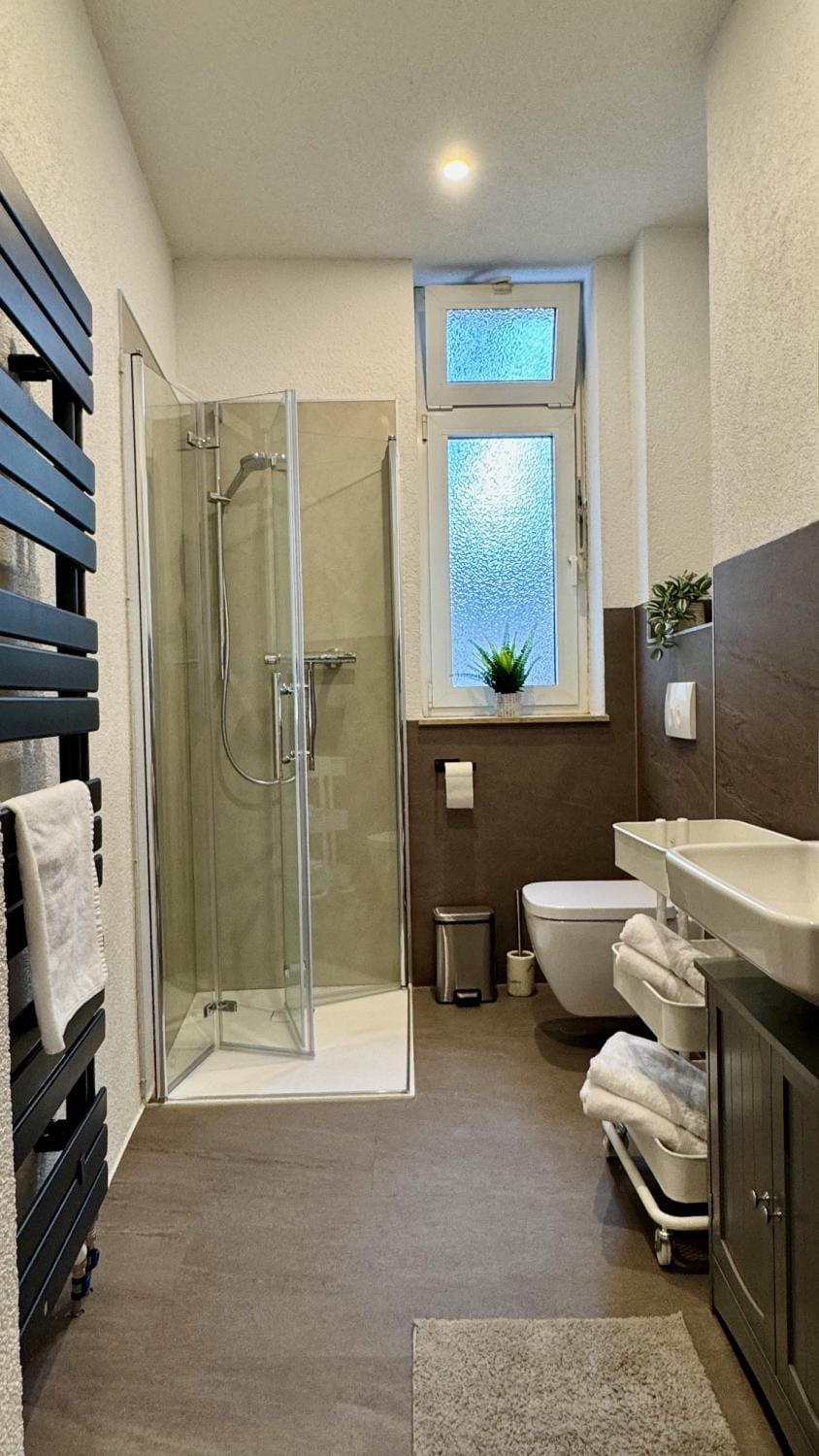 Shower, Toilet, Bathroom, towels
