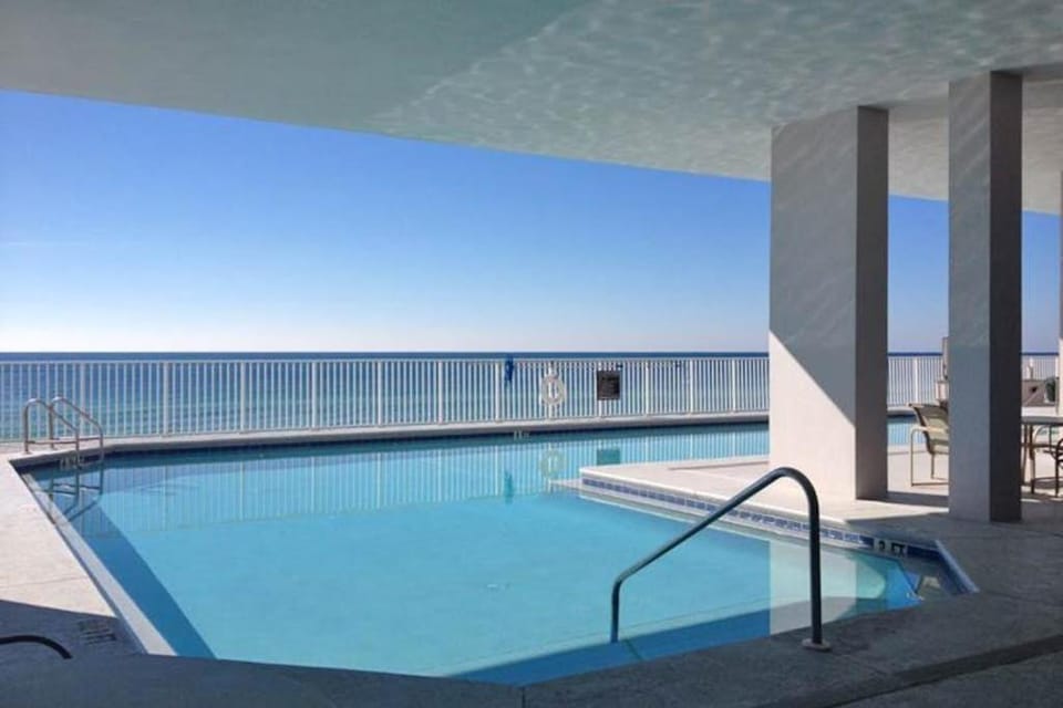 Inviting Gulf front condo In Perdido Key with waterfront pool and hot tub and oceanfront balcony House in Perdido Key